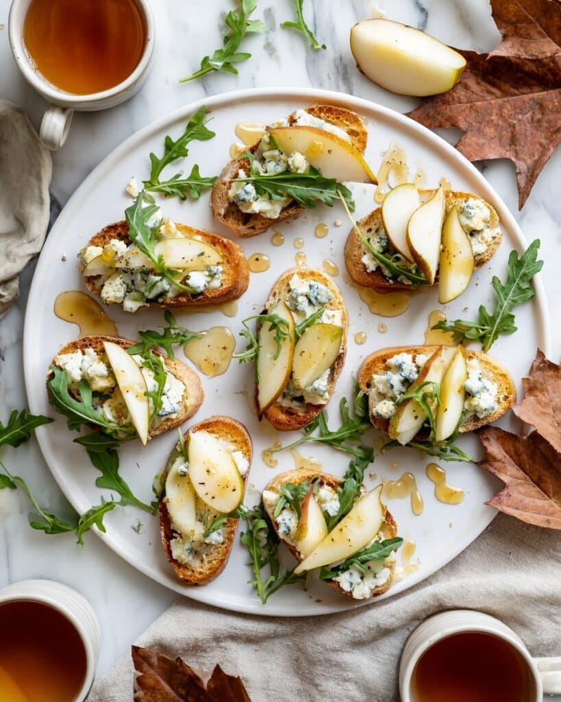 Pear and Blue Cheese Crostini Recipe