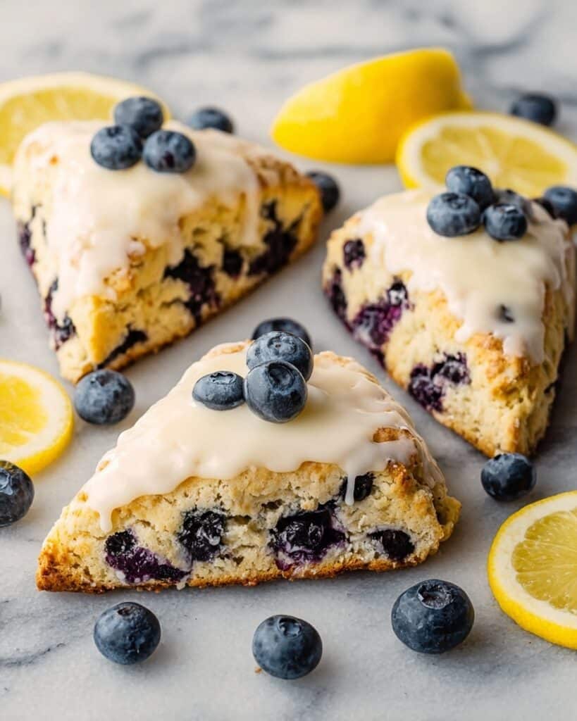 Healthy Lemon Blueberry Yogurt Scones Recipe
