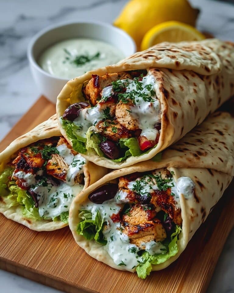 Mediterranean Chicken Gyros with Creamy Feta Tzatziki Recipe