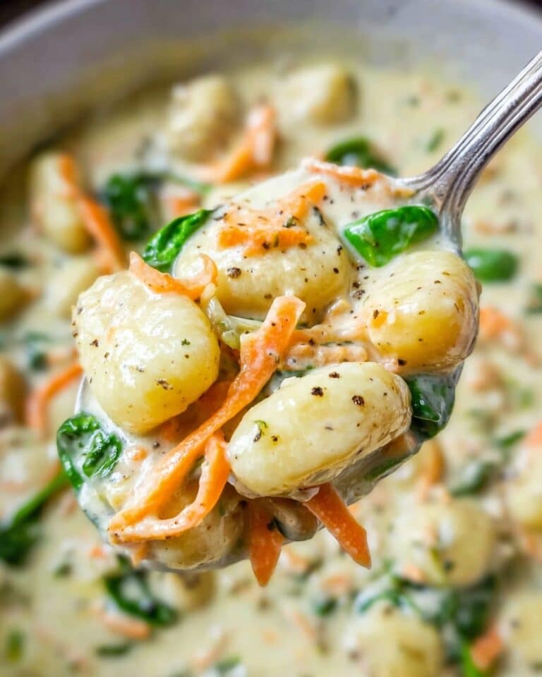 Vegan Gnocchi Soup with Creamy Vegetables Recipe
