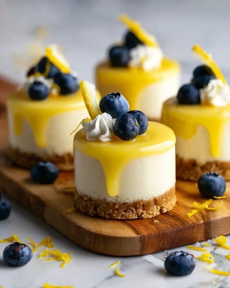 Mini Lemon Blueberry Cheesecake Bites Recipe