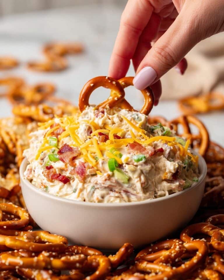 Cream Cheese Bacon Cheddar Pretzel Dip Recipe