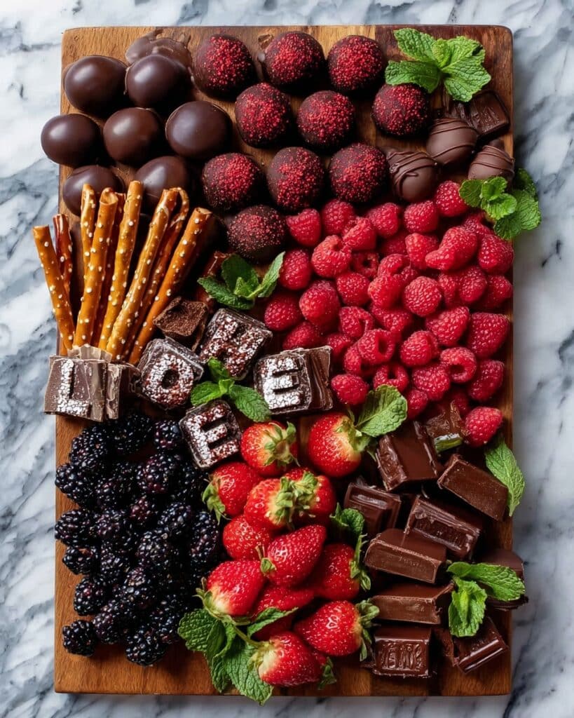 Vegan Dessert Charcuterie Board with Chocolate-Covered Strawberries and Pretzels Recipe