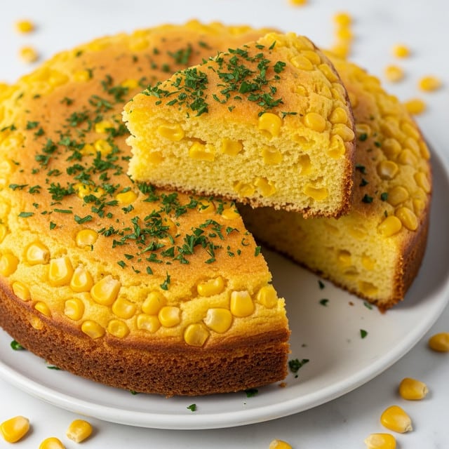 Savory Baked Corn Pudding with Cheddar and Herbs Recipe
