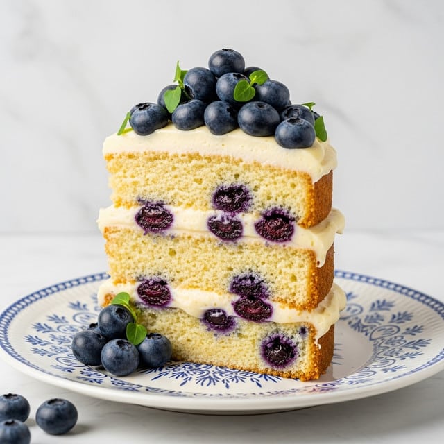 Luscious Lemon Blueberry Layer Cake Recipe