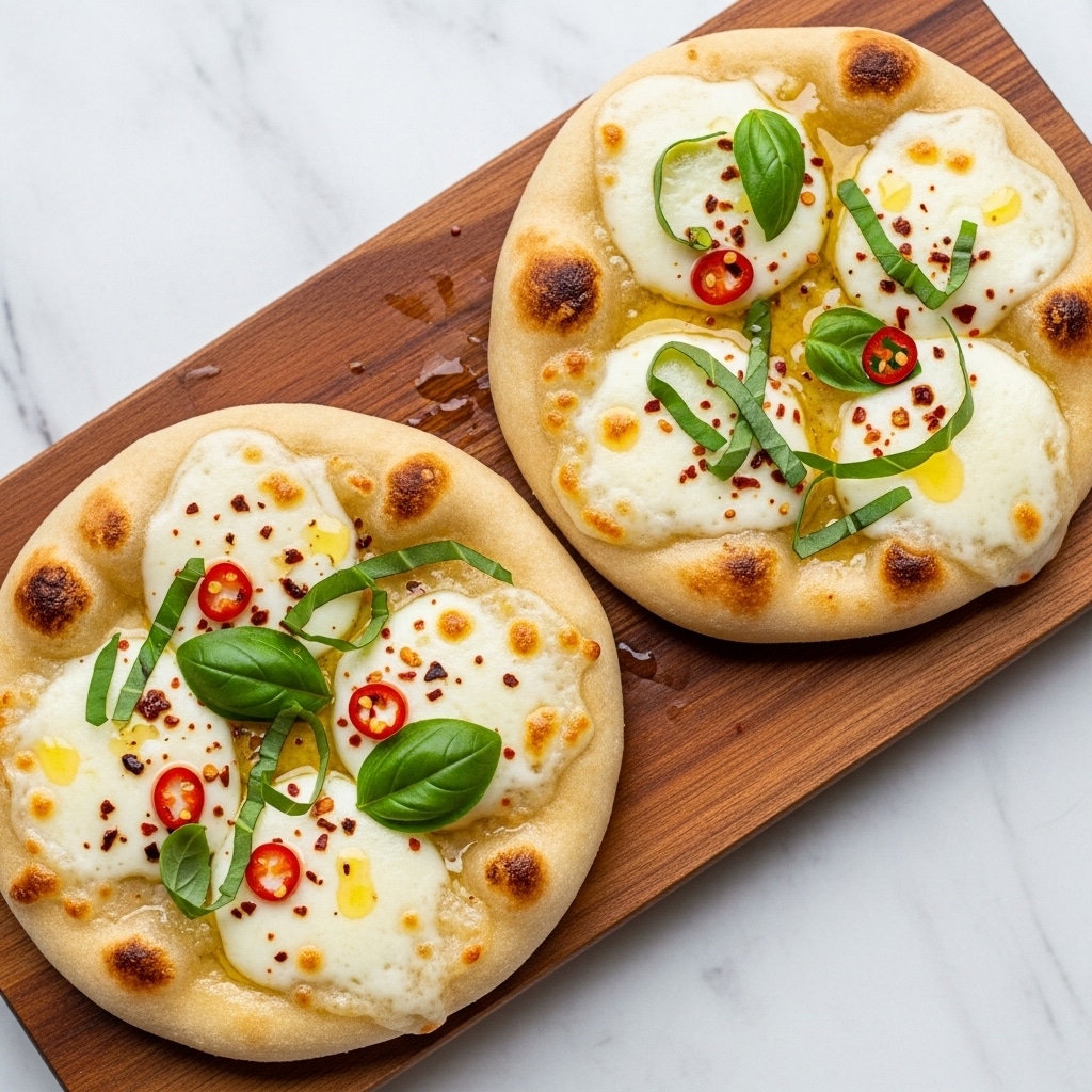 Hot Honey Garlic Flatbread Pizzas Recipe
