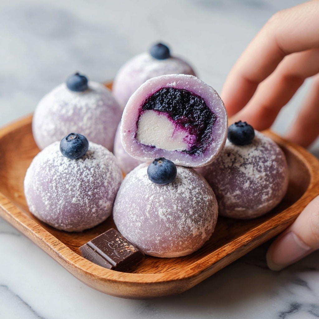 Blueberry Cream Mochi Buns Recipe