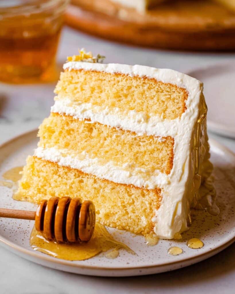 Cornbread Cake with Whipped Honey Buttercream Frosting Recipe