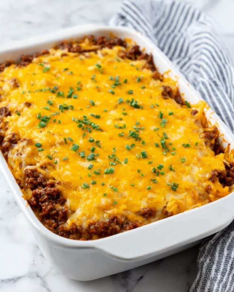 Cheesy Ground Beef Hash Brown Casserole Recipe
