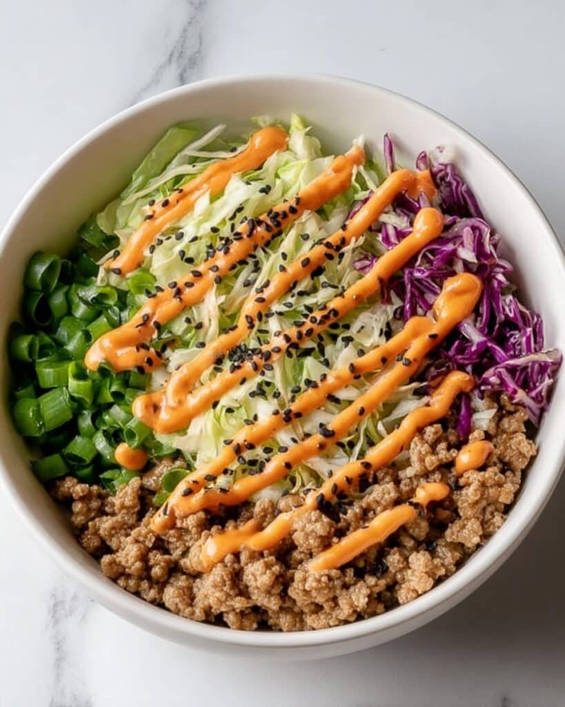 Healthy Egg Roll in a Bowl with Coleslaw Mix Recipe