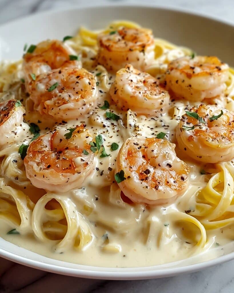 Creamy Garlic Shrimp Pasta Recipe