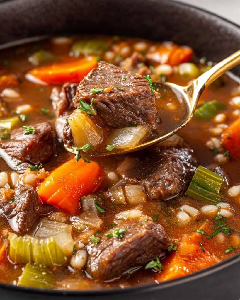 Instant Pot Beef Barley Soup Recipe