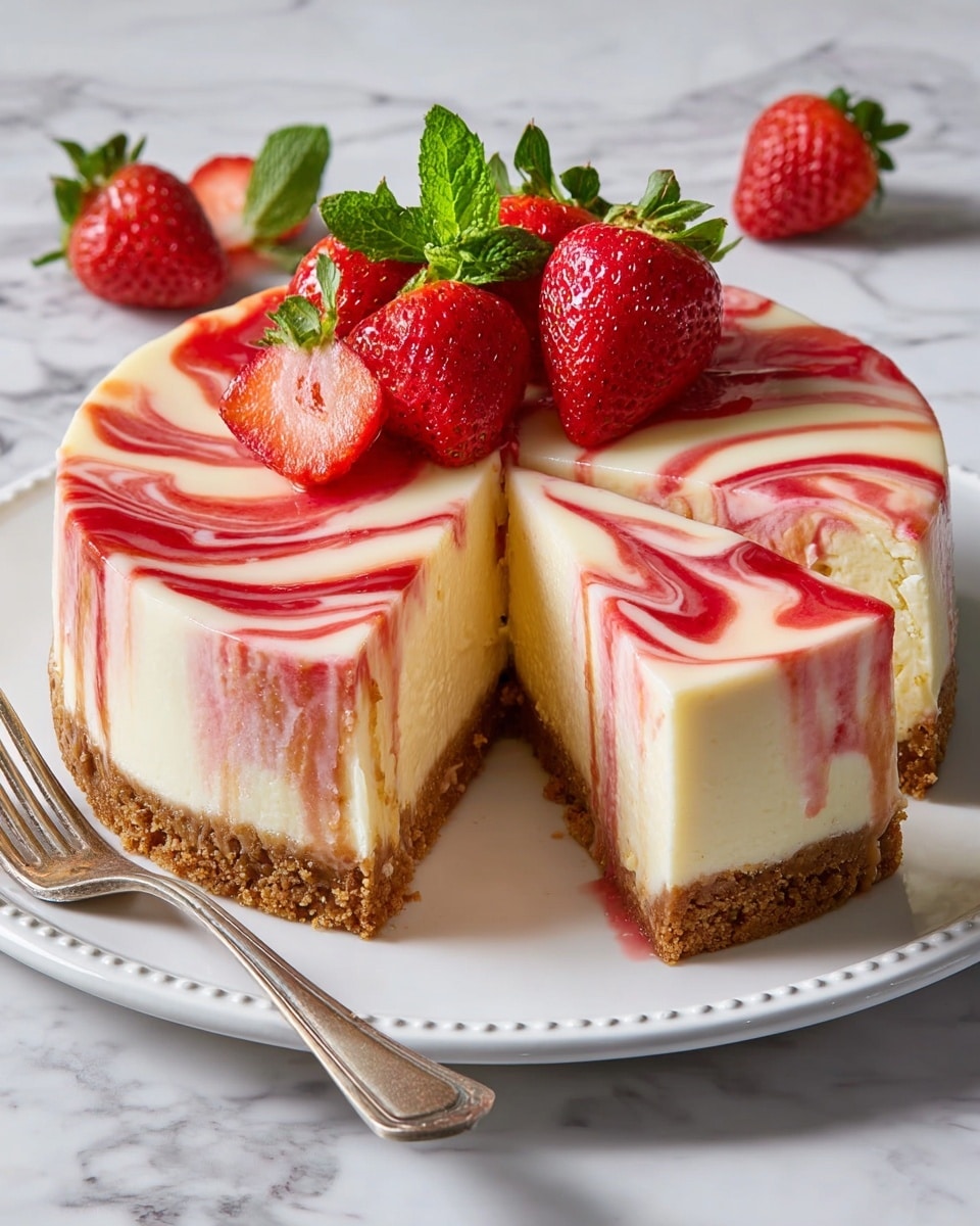 Strawberry Swirl Cheesecake Recipe