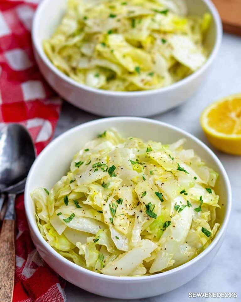 Sauteed Cabbage with Garlic, Lemon, and Fresh Herbs Recipe