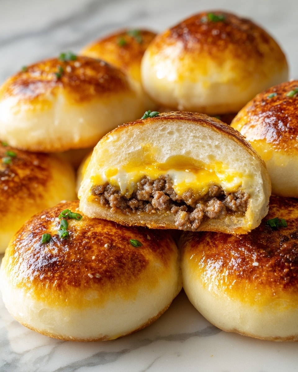 Garlic Parmesan Cheeseburger Bombs Recipe