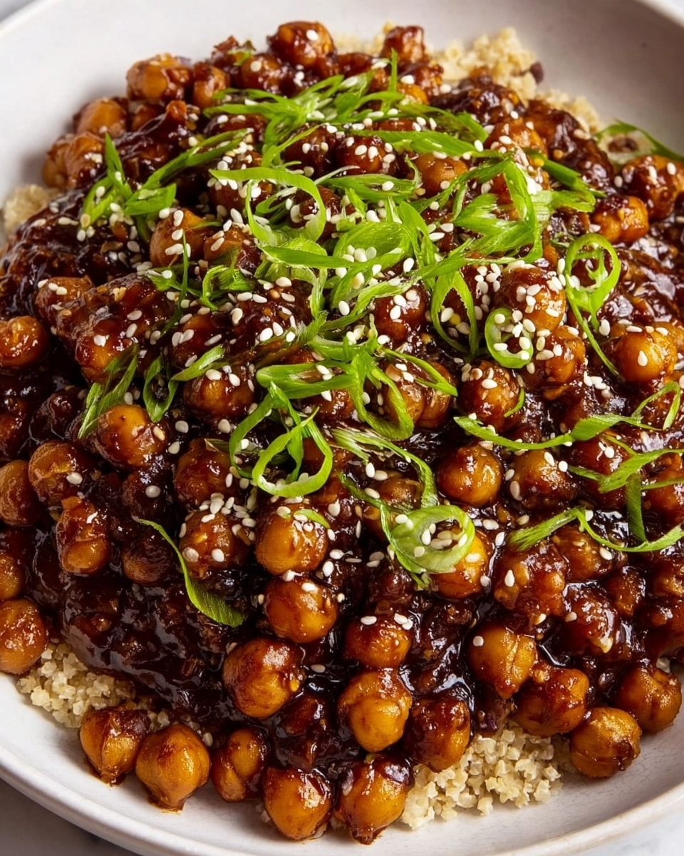 Vegan Sticky Sesame Chickpeas Recipe