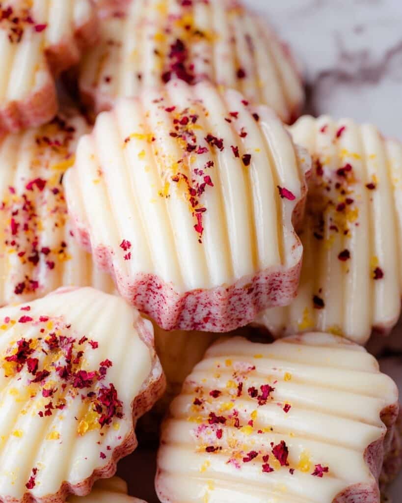 Strawberry White Chocolate Madeleines with Lemon Zest Recipe
