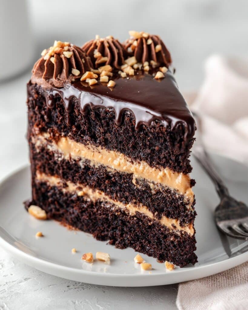 Chocolate Peanut Butter Ganache Cake Recipe