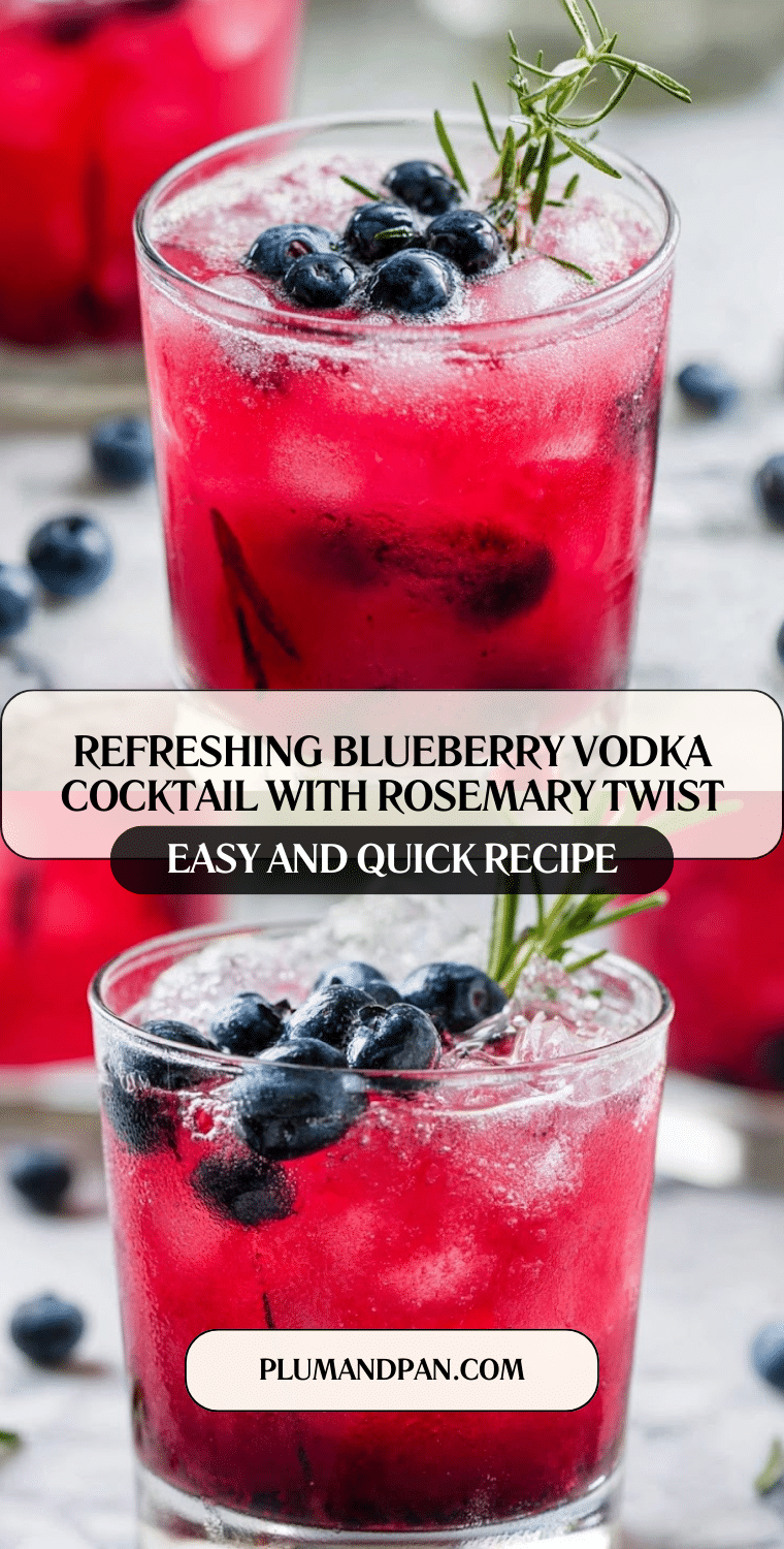 Fresh Blueberry Cocktail with Vodka | Vibrant Summer Drink