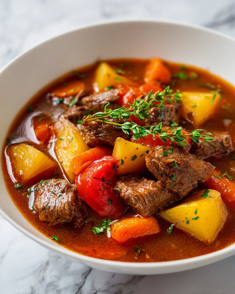 The image shows a rustic galette on a wooden board with a slice cut and slightly pulled out. The galette has a golden brown, flaky crust folded over the edges, holding a single visible layer of thinly sliced apples arranged in a circular overlapping pattern, each apple slice caramelized with a shiny, glistening glaze and sprinkled with small dark seeds or spices. A small sprig of green rosemary lies nearby, and blurred glass jars and ingredients are in the soft-focused background. The entire scene rests on a white marbled textured surface. Photo taken with an iphone --ar 4:5 --v 7