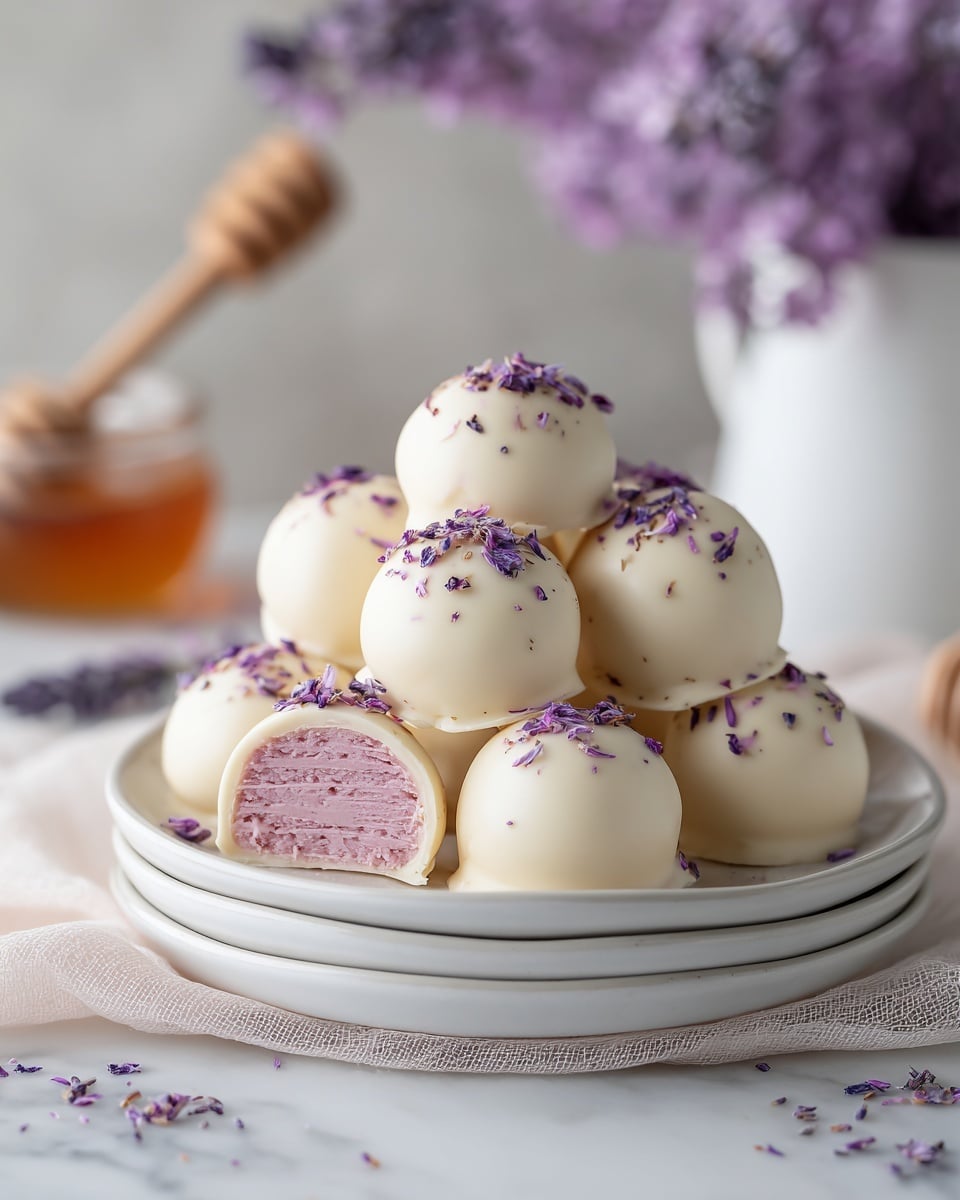 Honey Lavender White Chocolate Truffles Recipe