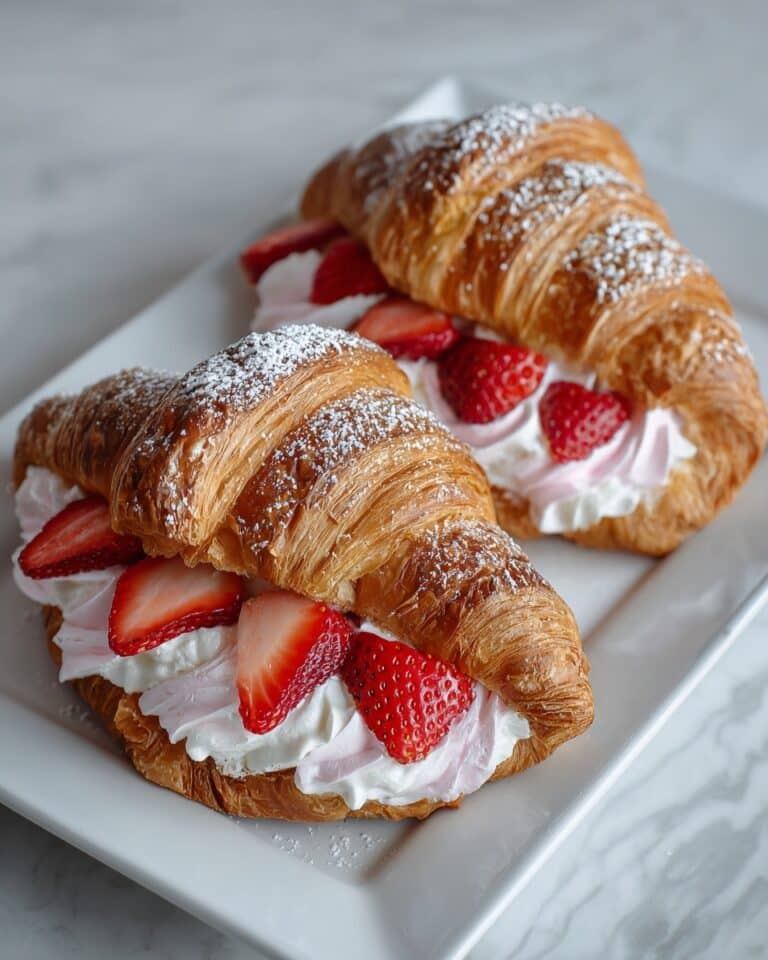 Strawberry Cream Croissants Recipe