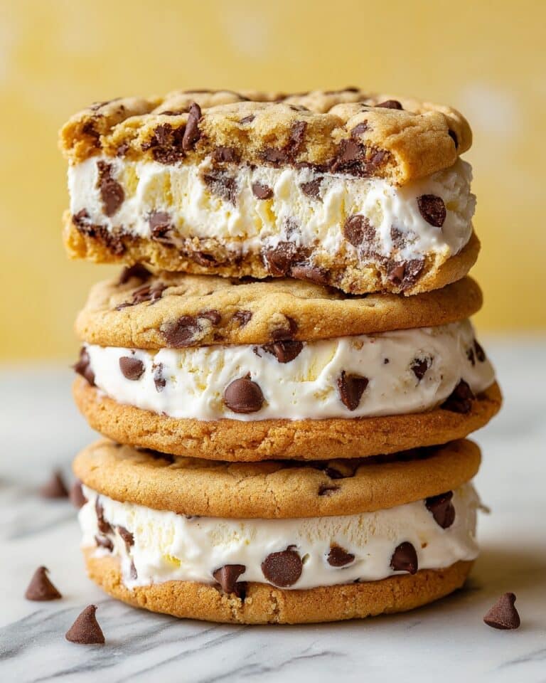 Chewy Chocolate Chip Cookie Ice Cream Sandwiches Recipe