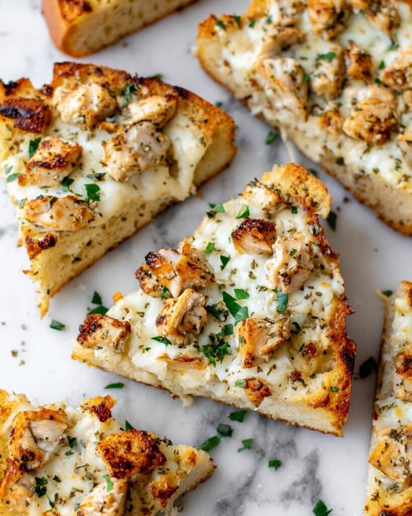 The Viral Chicken Alfredo Garlic Bread I’m Obsessed With Recipe