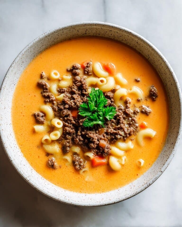 Cheeseburger Macaroni Soup: Comfort Food in a Bowl Recipe