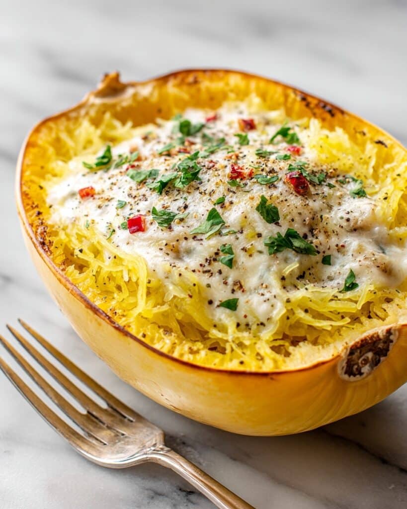 Decadent Boursin Spaghetti Squash for a Guilt-Free Dinner Recipe