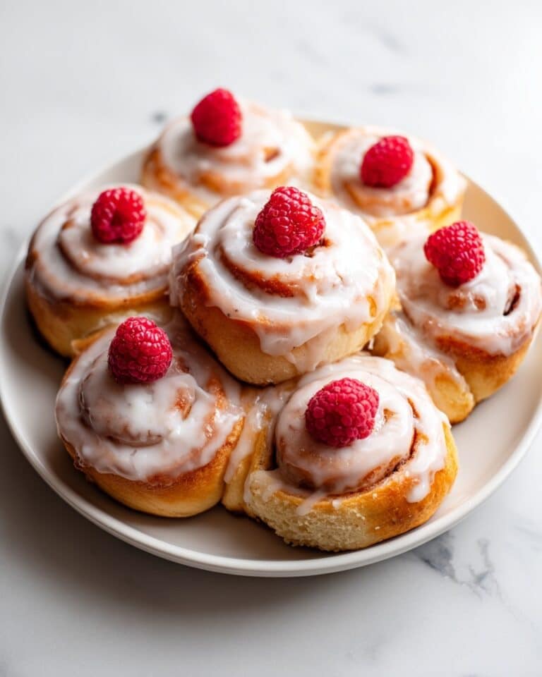 Raspberry Cinnamon Rolls with Lemon Glaze Recipe
