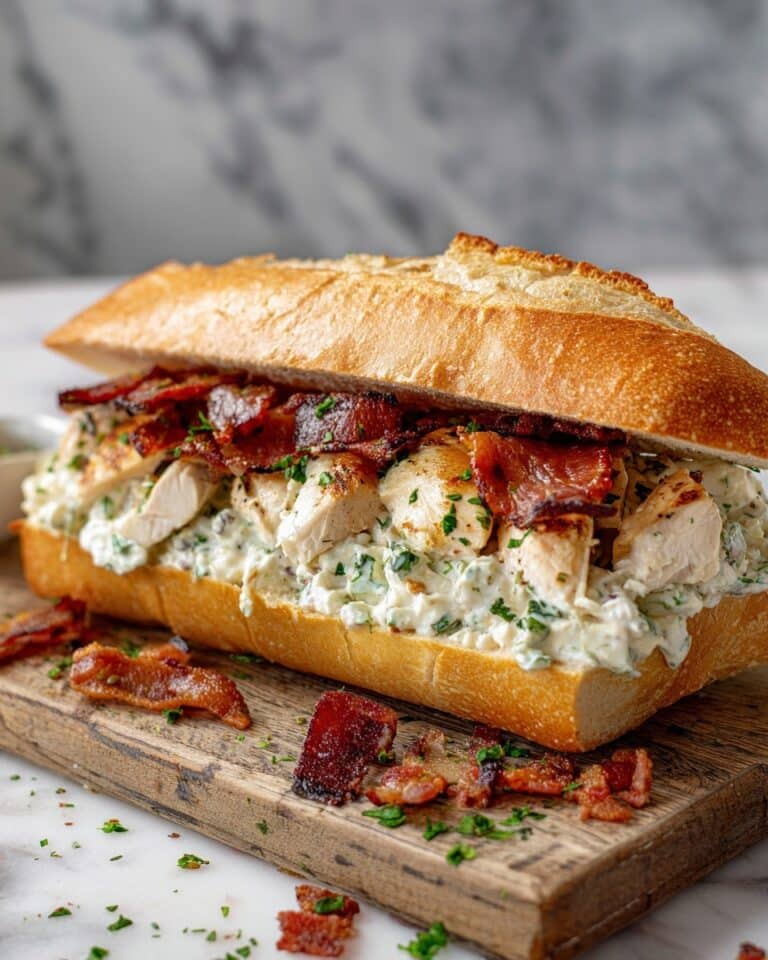 Creamy Chicken and Bacon Baguette Recipe