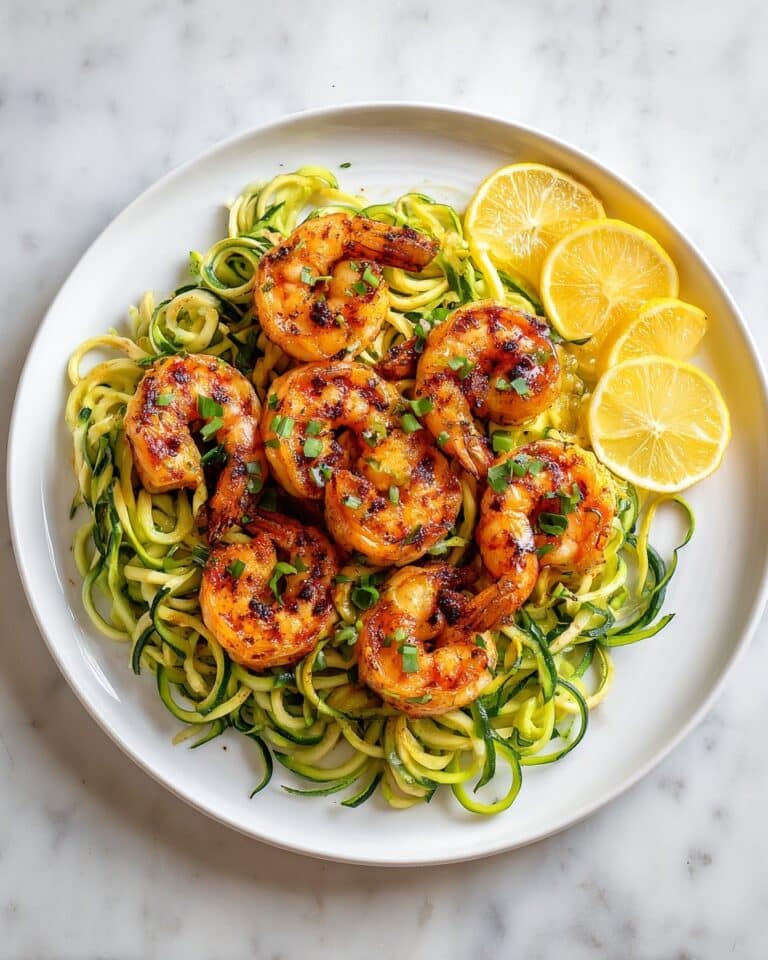 Keto Garlic Butter Shrimp with Zucchini Noodles Recipe