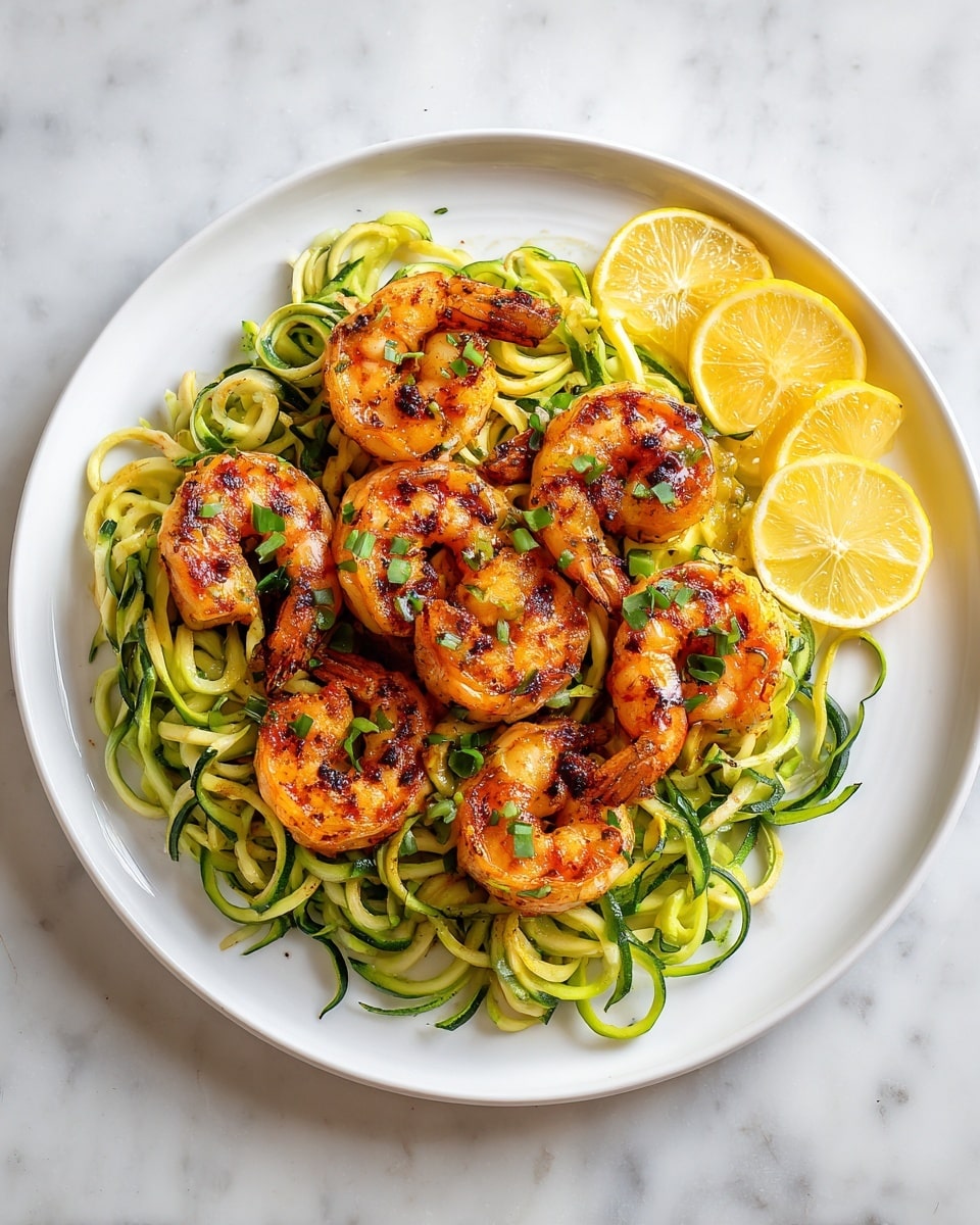 Keto Garlic Butter Shrimp with Zucchini Noodles Recipe