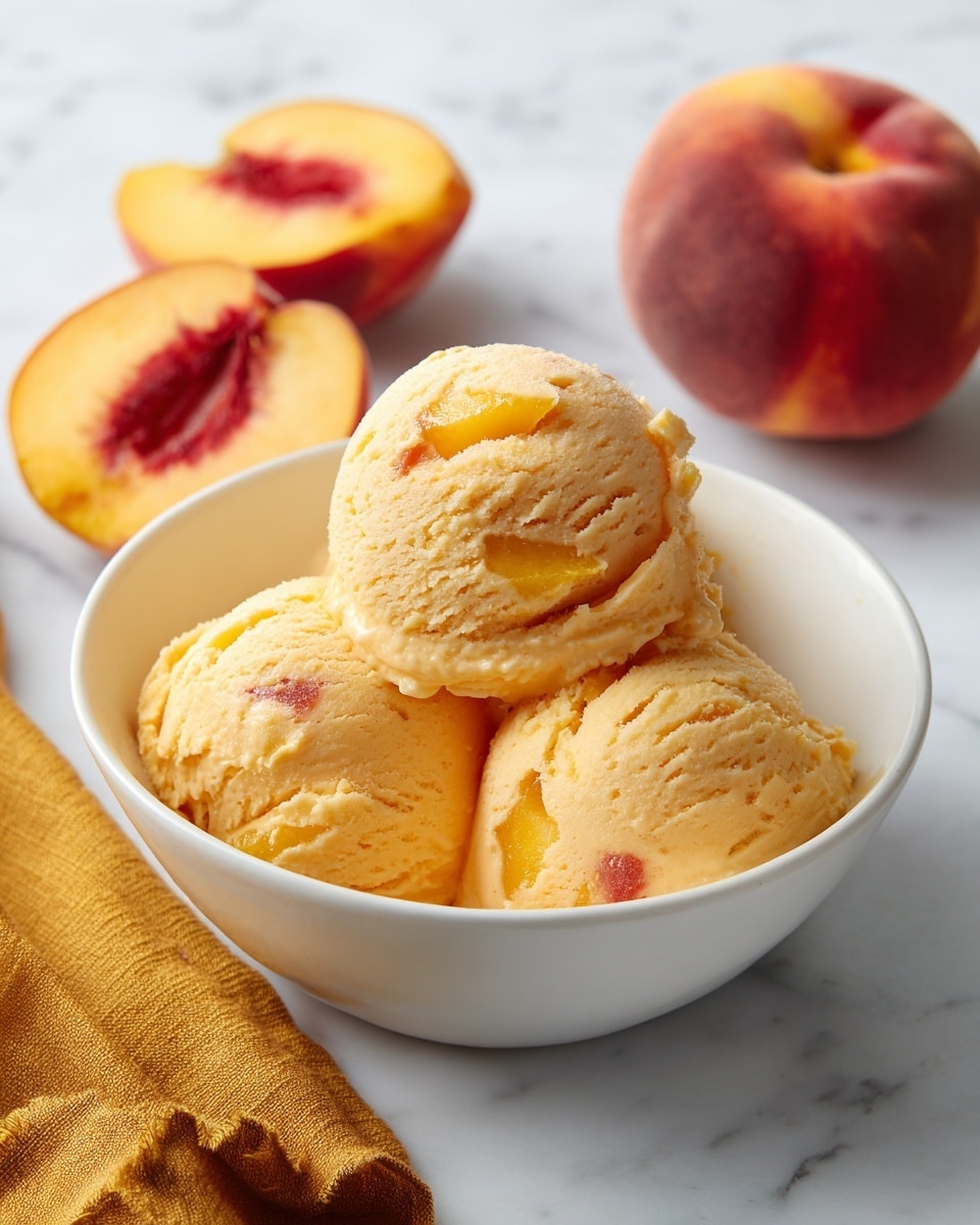 Dairy-Free Peach Coconut Milk Ice Cream Recipe