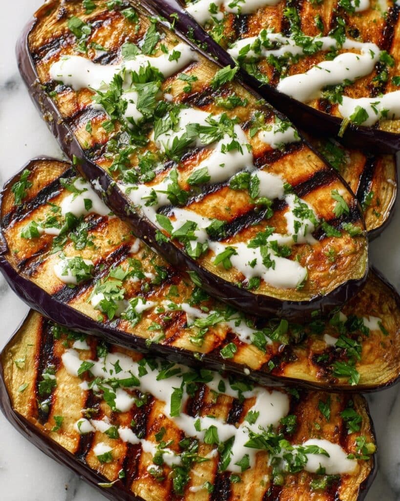 Grilled Eggplant with Lemon Aioli Recipe