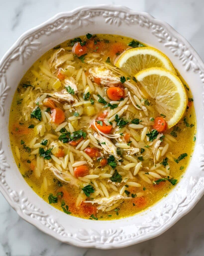 Lemon Chicken Orzo Soup Recipe