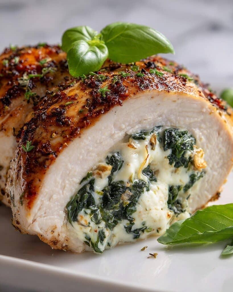 Garlic Spinach Stuffed Chicken: The Ultimate Golden-Seared Dinner Recipe