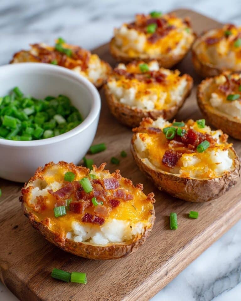 Twice-Baked Potatoes with Bacon, Green Onions, and Cheese Recipe