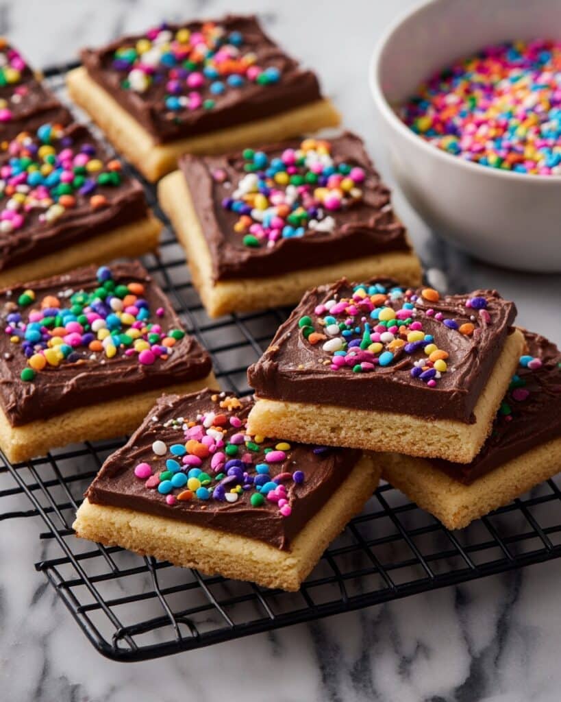 Chocolate Frosted Shortbread Cookies Recipe