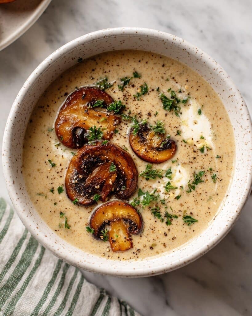 High Protein Cottage Cheese Mushroom Soup Recipe
