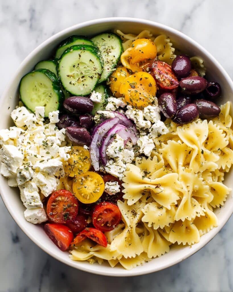 Refreshing Greek Pasta Salad in Just 20 Minutes Recipe