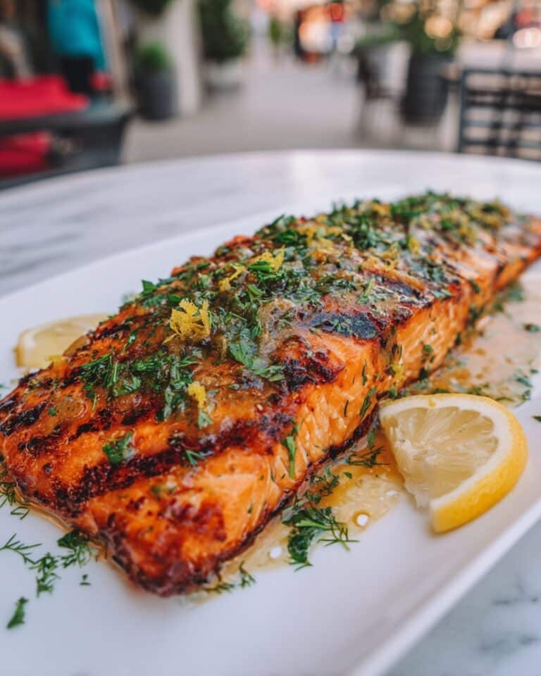 Zesty Grilled Honey Mustard Salmon Delight Recipe