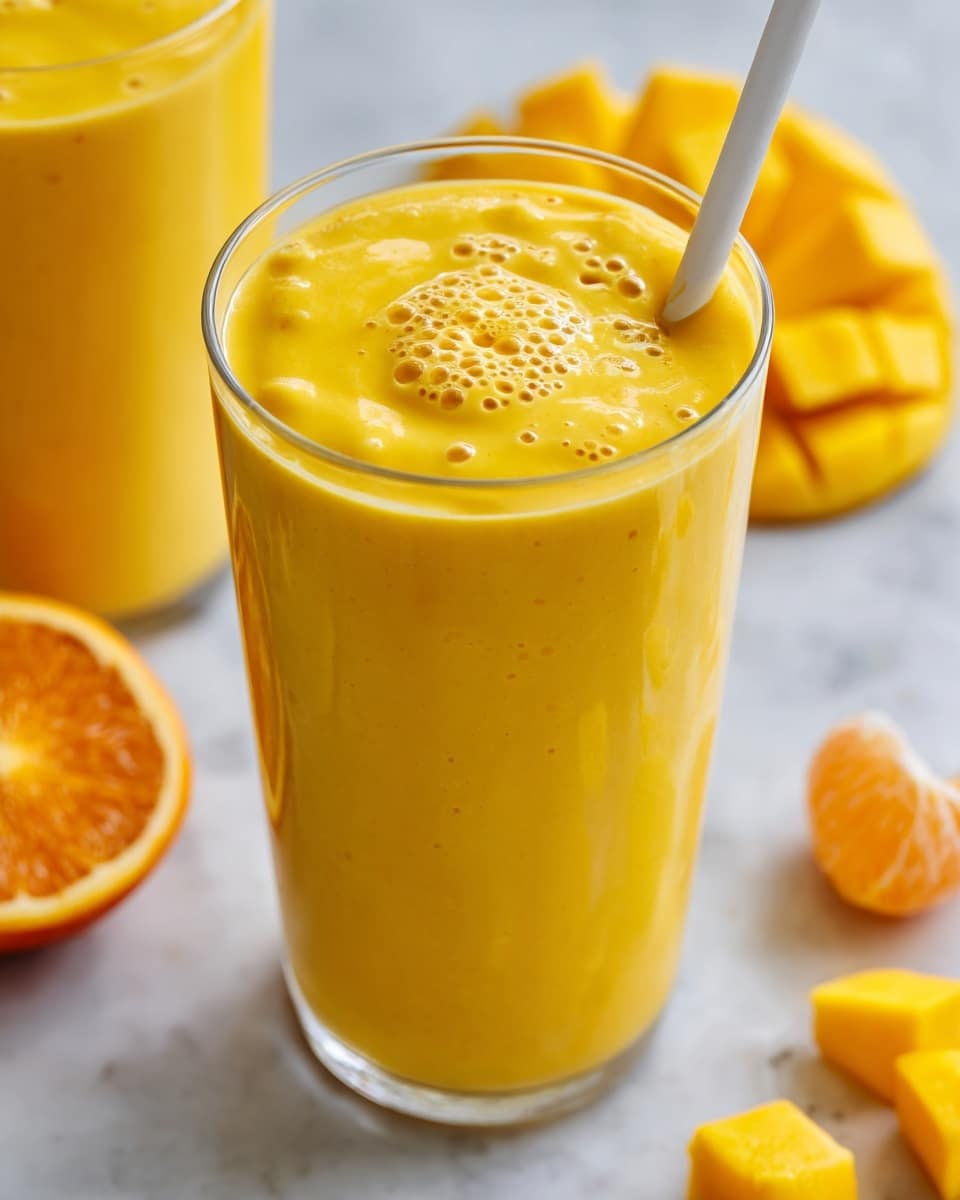 Healthy Mango Orange Banana Sunrise Smoothie Recipe
