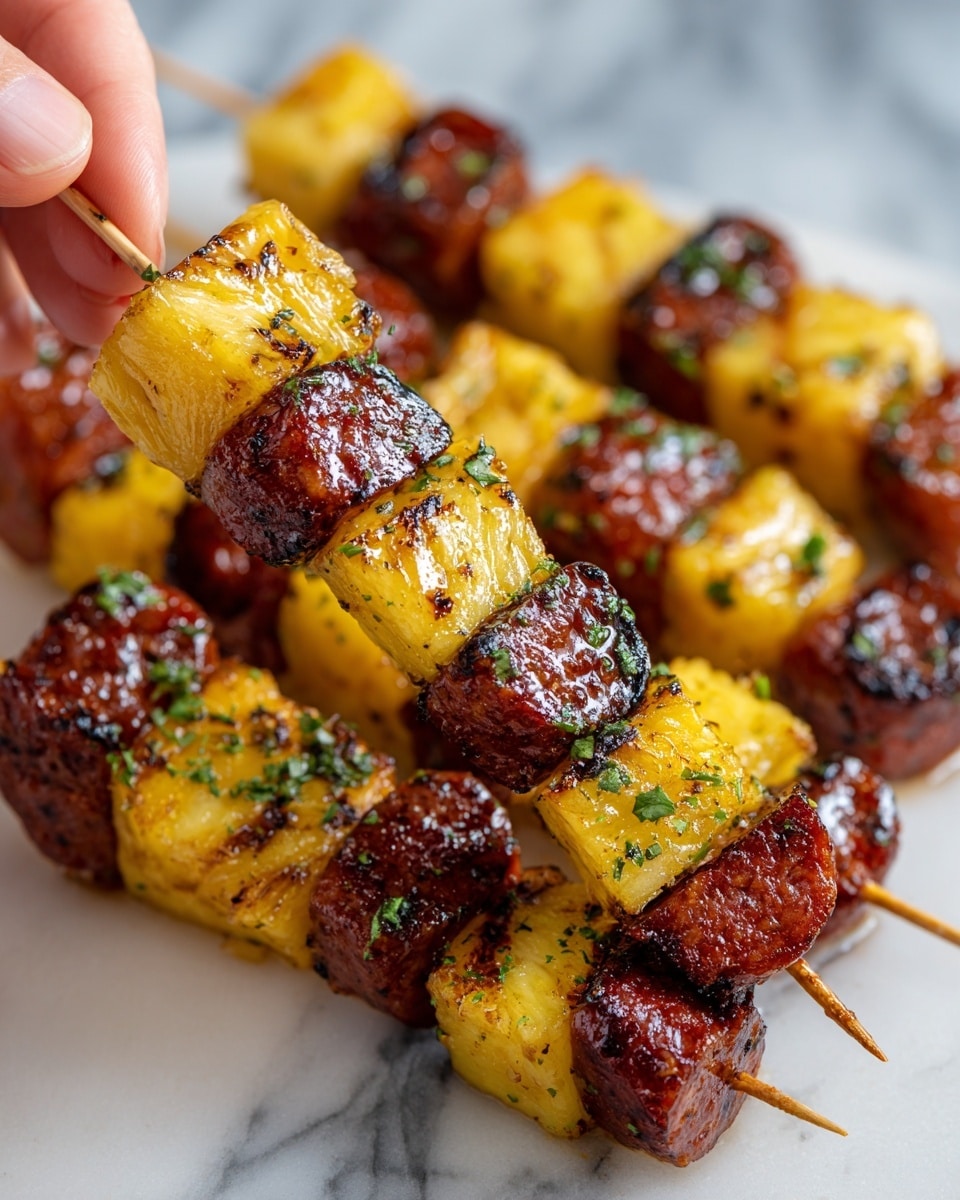 Glazed Smoked Sausage and Pineapple Bites Recipe
