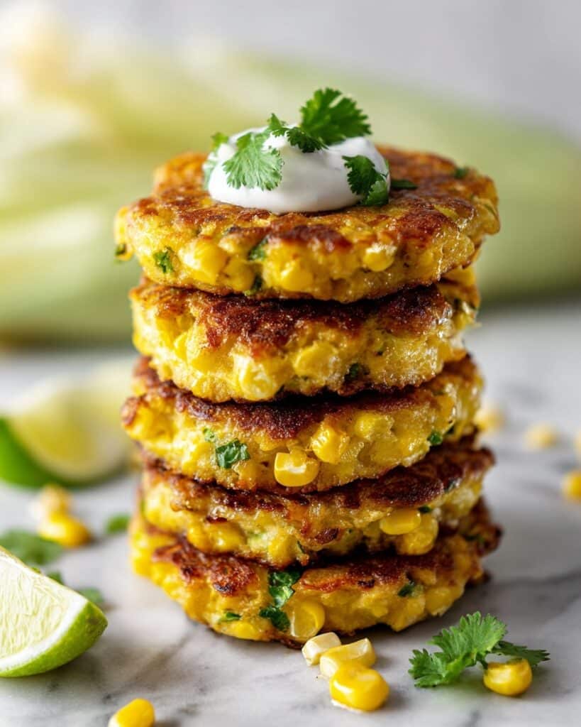 Cheesy Corn Fritters Recipe