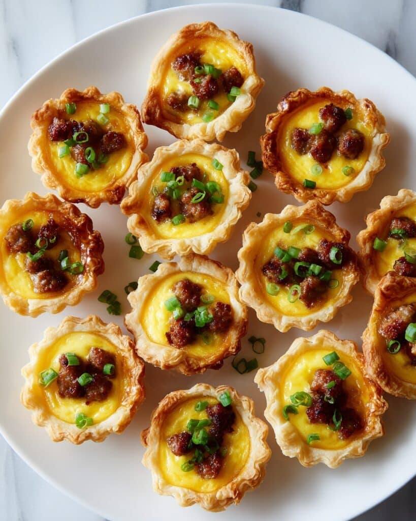 Crustless Mini Sausage and Cheese Quiches Recipe