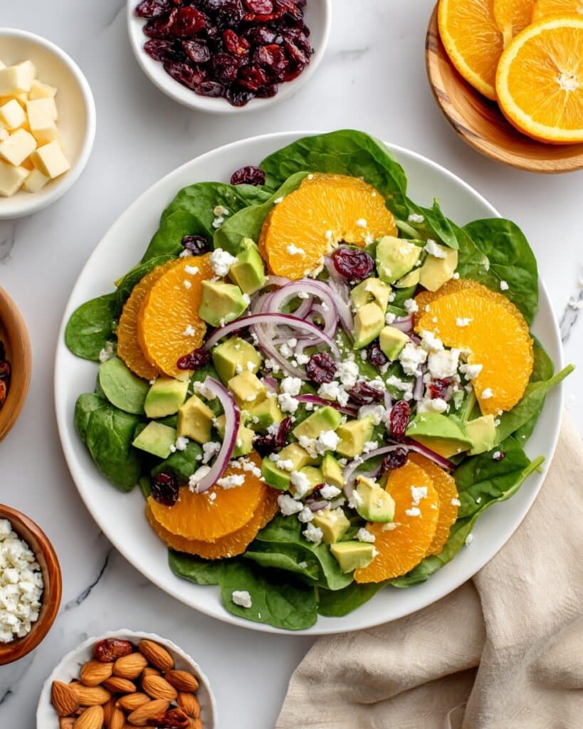 Spinach Avocado Salad with Oranges Recipe
