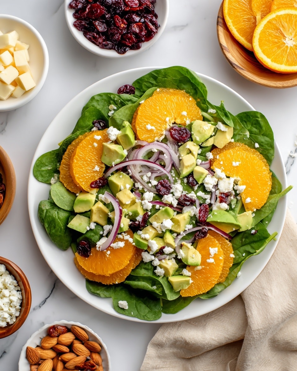 Spinach Avocado Salad with Oranges Recipe