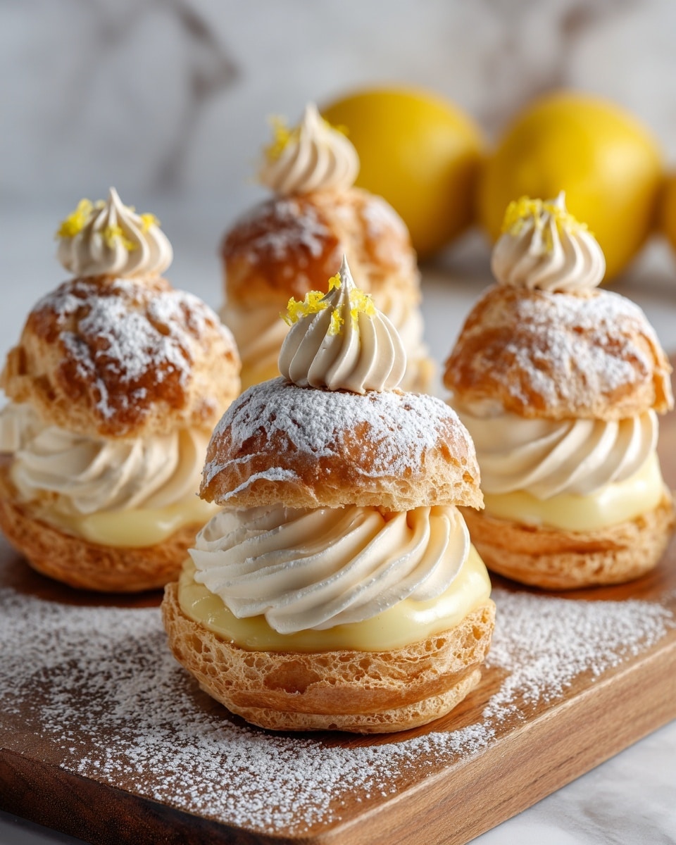 Lemon Cream-Filled Choux Pastries Recipe